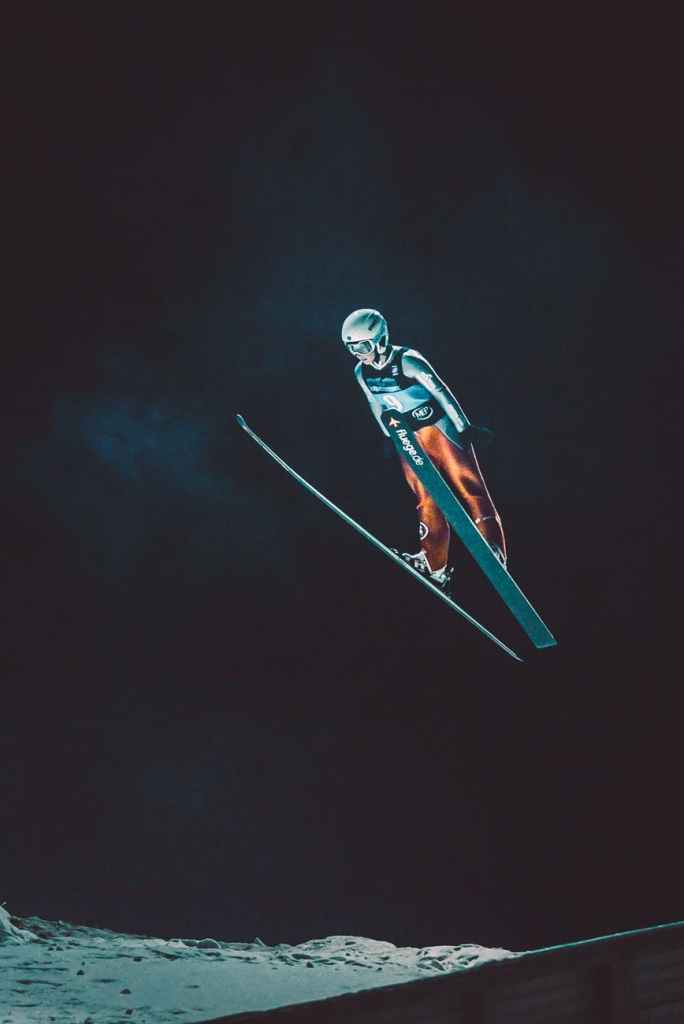 person skiing